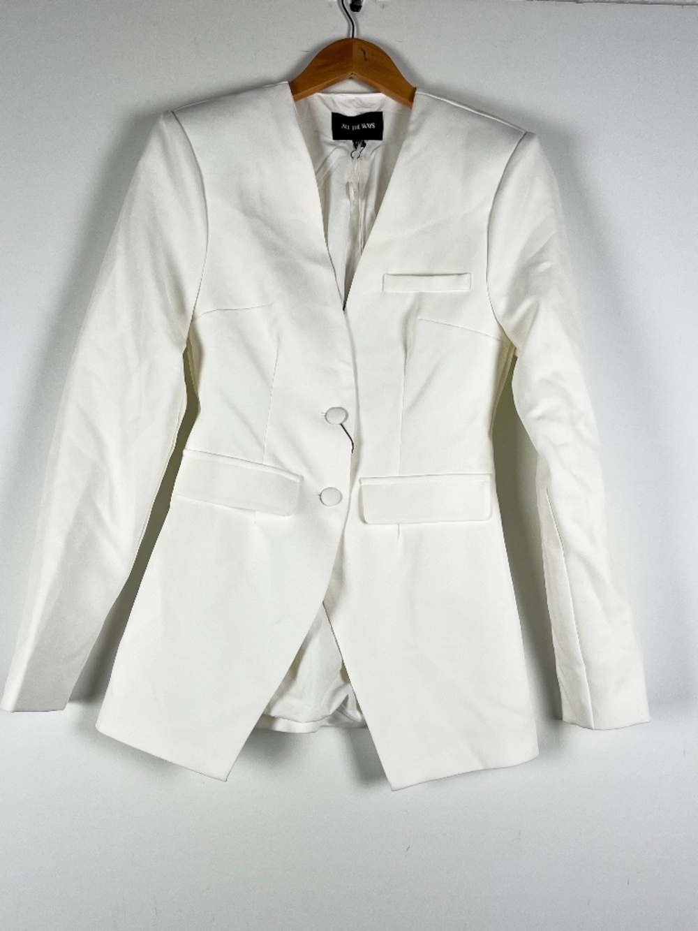 NEW All The Ways Isla Two Button Structured Blazer Jacket White XXS